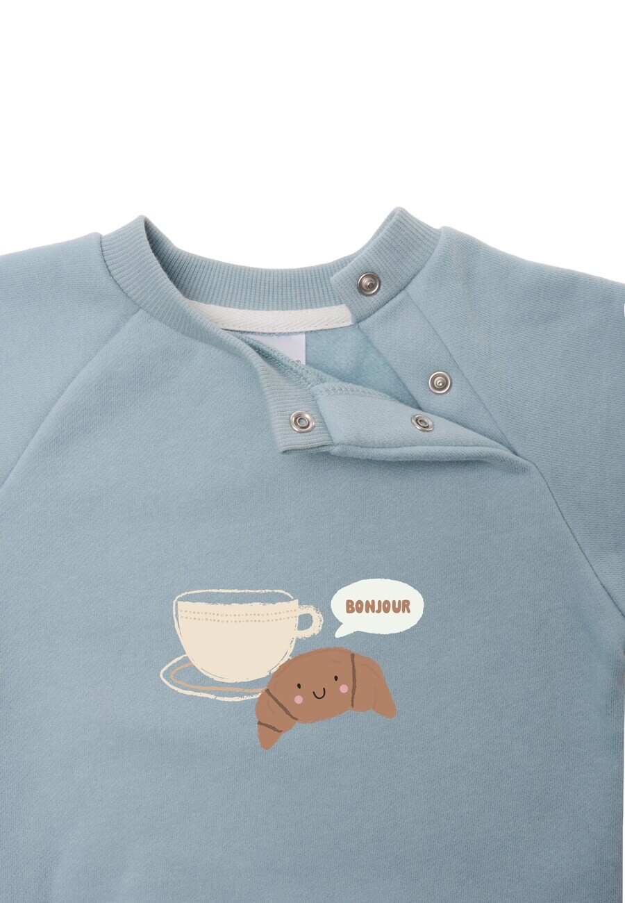 Худи LILIPUT Sweatshirt Croissant Bonjour, светло-синий — фото 3