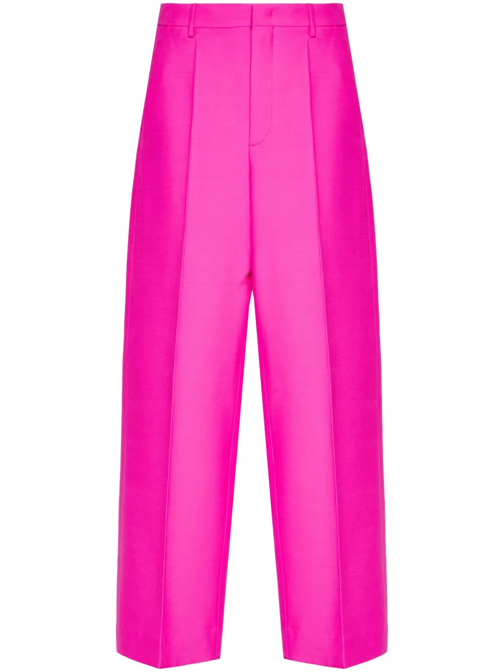 

Брюки строгого кроя из необработанной шерсти Valentino Garavani, розовый