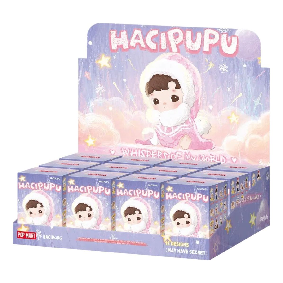 

Фигурка Pop Mart Hacipupu Whispers of My World, запечатанная упаковка (12 коробочек-сюрпризов)