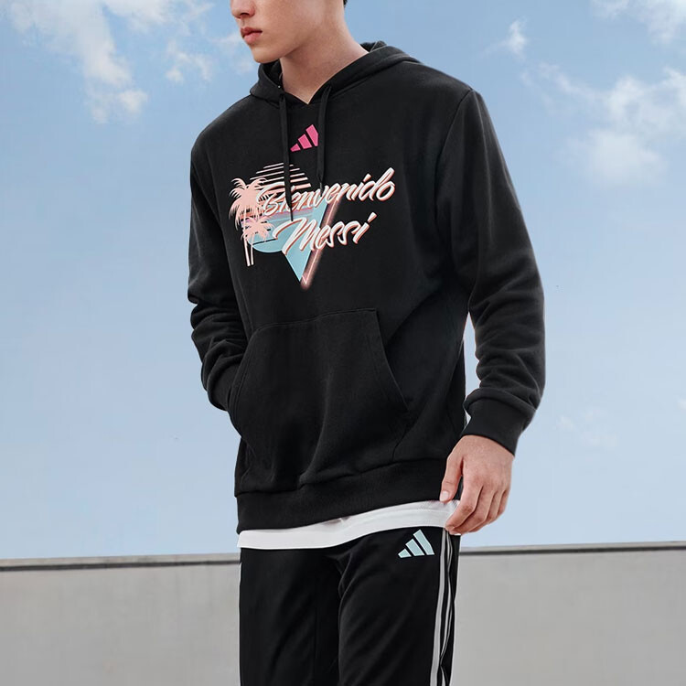 Толстовка Messi мужская черная Adidas, черный — фото 3