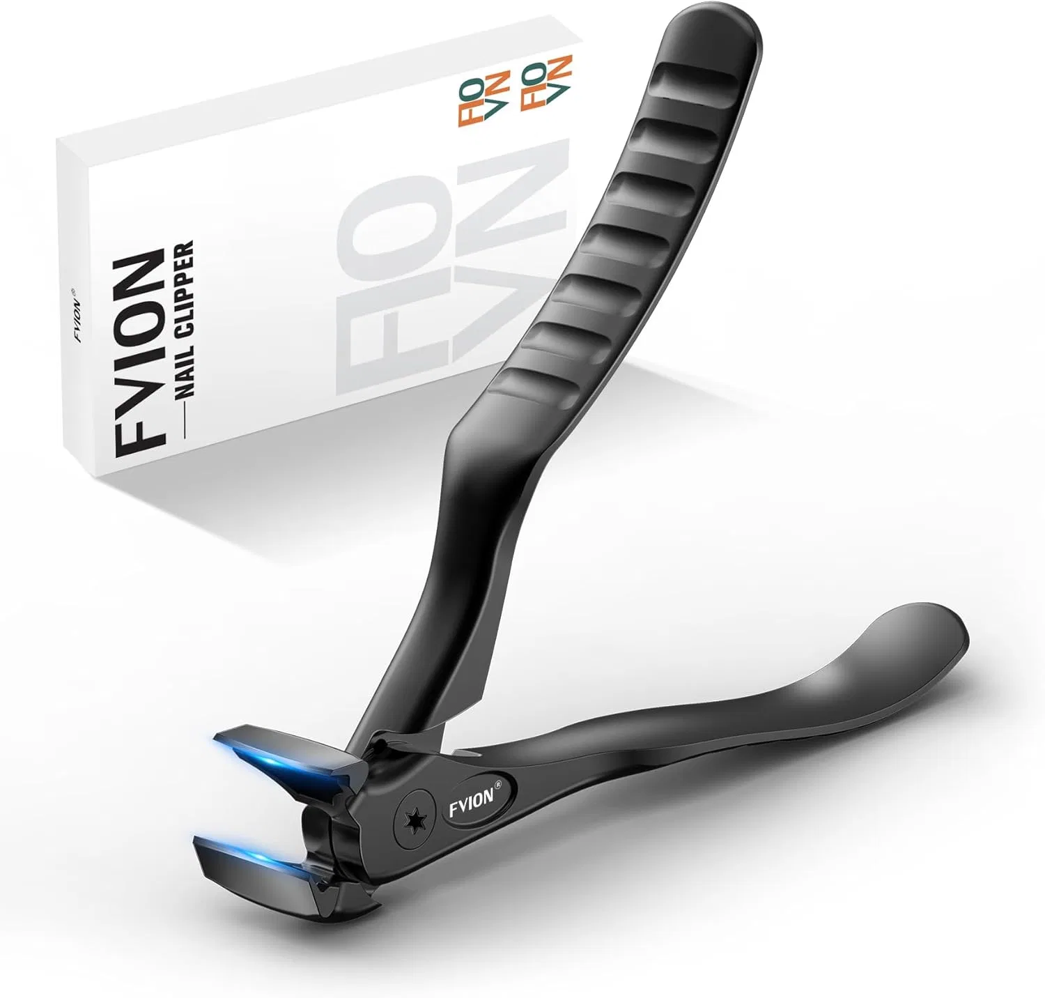 Кусачки для ногтей FVION с изогнутой головкой и длинной ручкой Fvion, Black