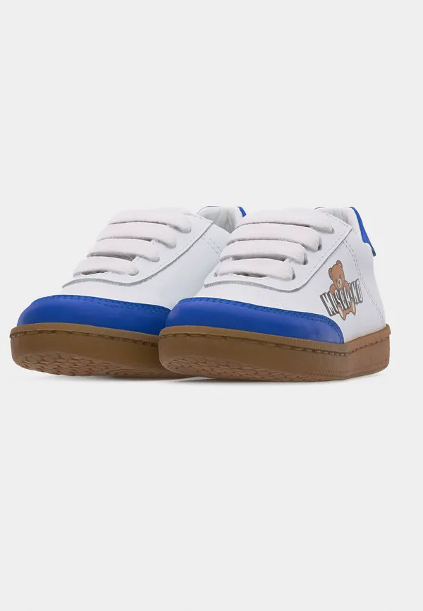 Детские туфли унисекс Moschino, White/Cobalt/Black — фото 3