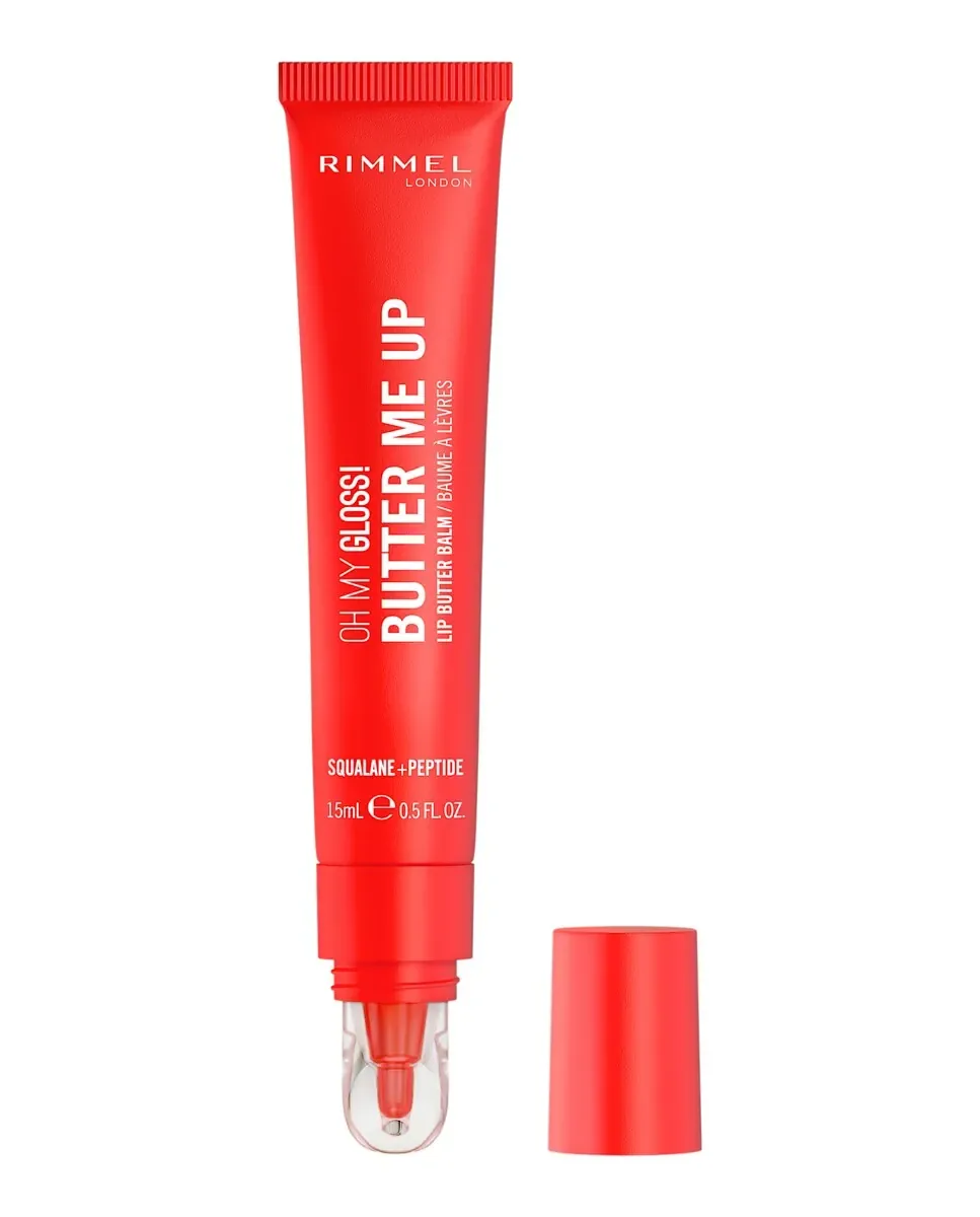 Блеск для губ Oh My Gloss Butter Me Up Lip Care London Rimmel, 004 Red Velvet — фото 2