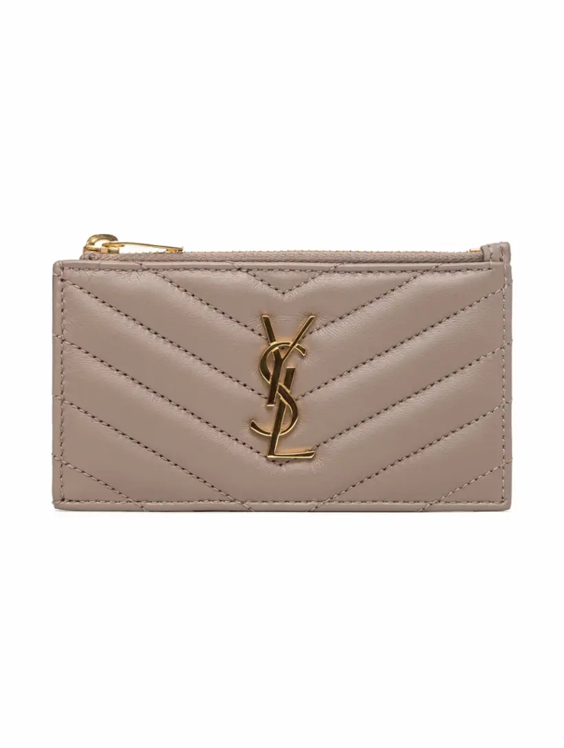 

Кожаная визитница Cassandre Saint Laurent, серый