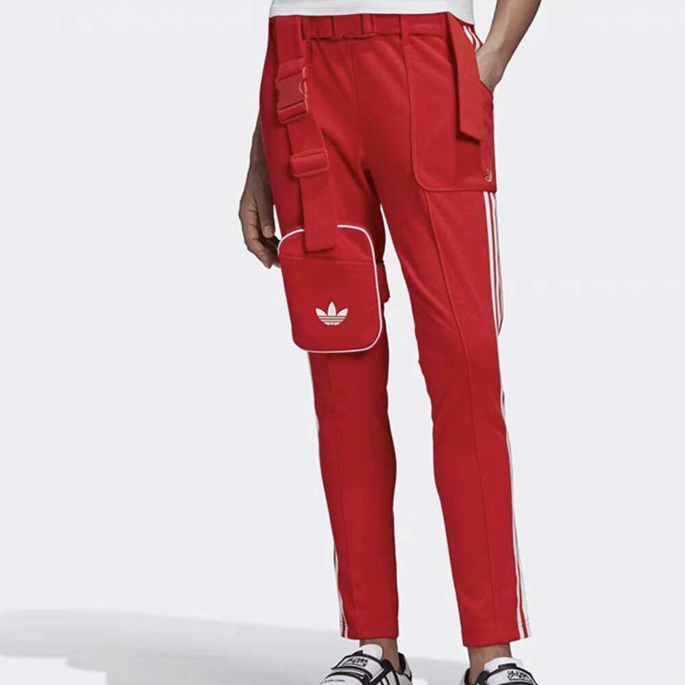 Спортивные штаны Ji Won Choi X Olivia Oblanc SST красные Adidas Originals — фото 3