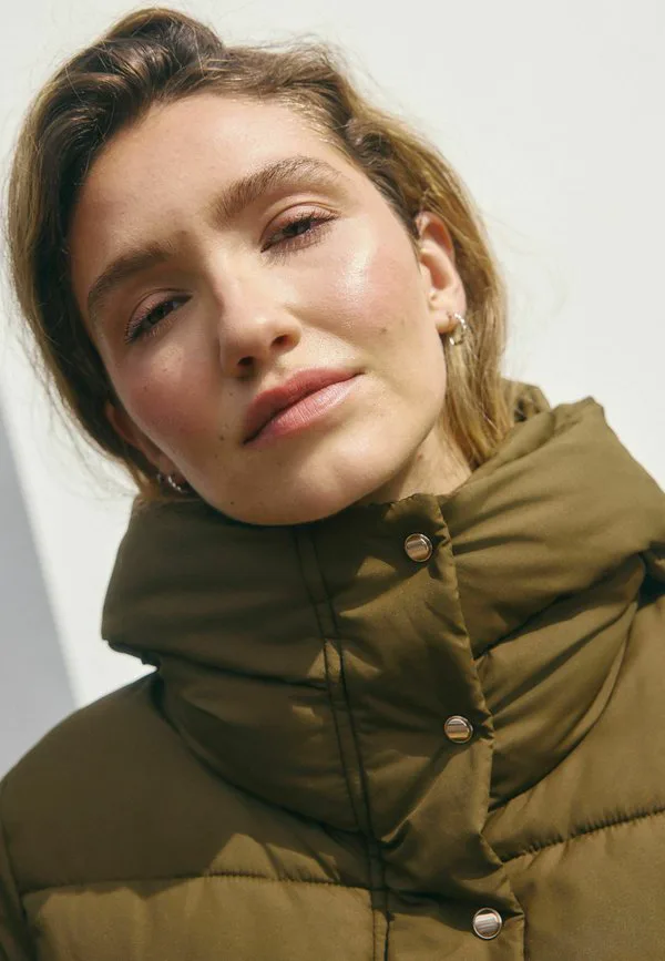 Зимнее пальто с утеплителем, укороченный, для невысоких женщин. Next, Khaki Green