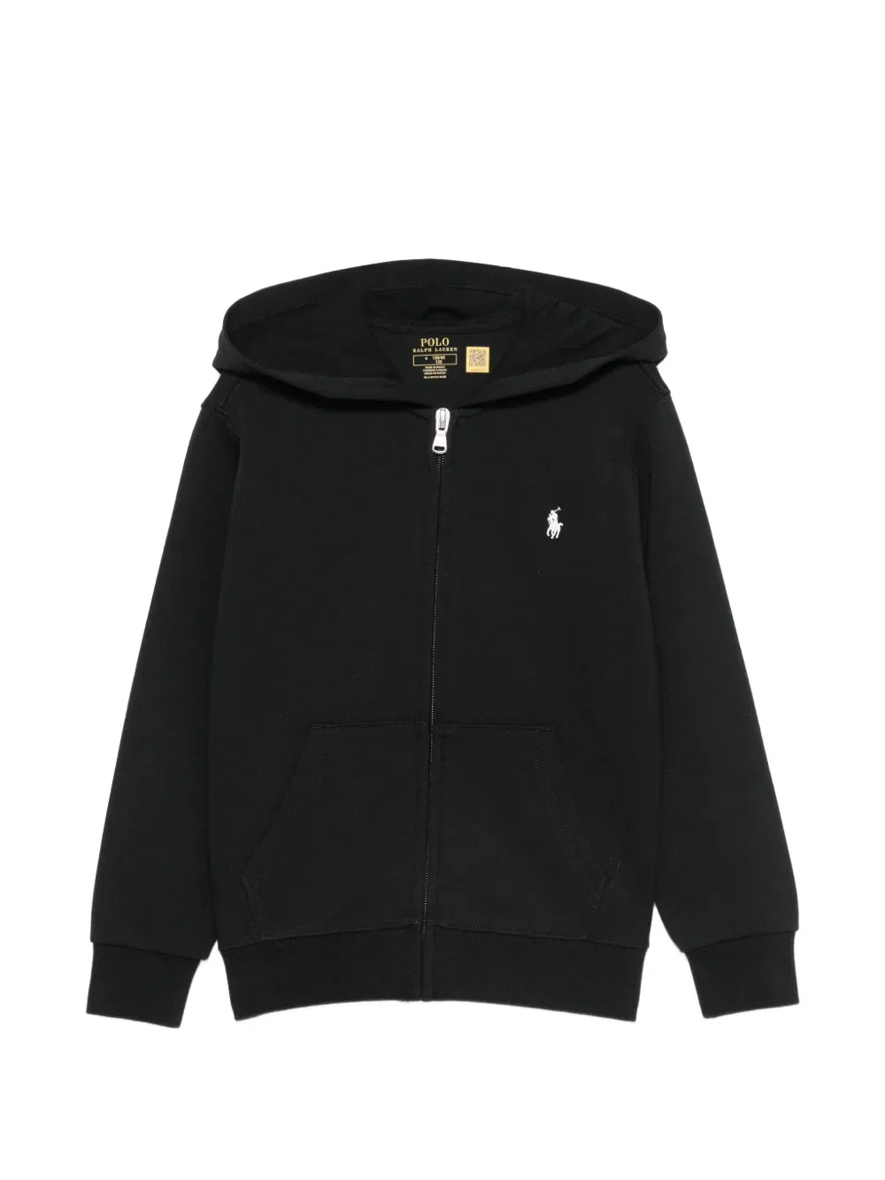 Толстовка на молнии с вышитым логотипом Polo Ralph Lauren Kids, черный