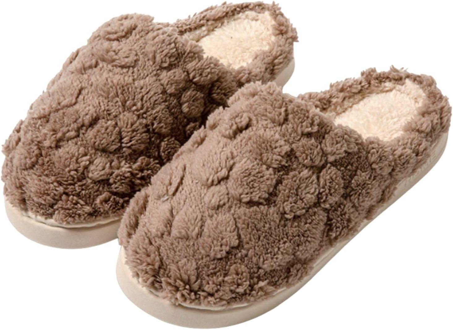 

Домашние тапочки для женщин с пушистой отделкой, тапочки без задника, для дома и улицы, милые тапочки с эффектом памяти, легкая обувь для пар, с платформой, осенняя мода, закрытый носок Canbebig, Coffee