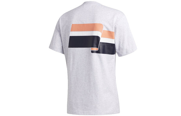 Футболка originals athleisure casual sports round neck short sleeve gray Adidas, серый — фото 2