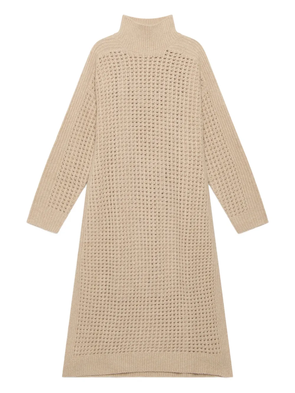 

Вязаное миди-платье с высоким воротом Maliparmi, нейтральный