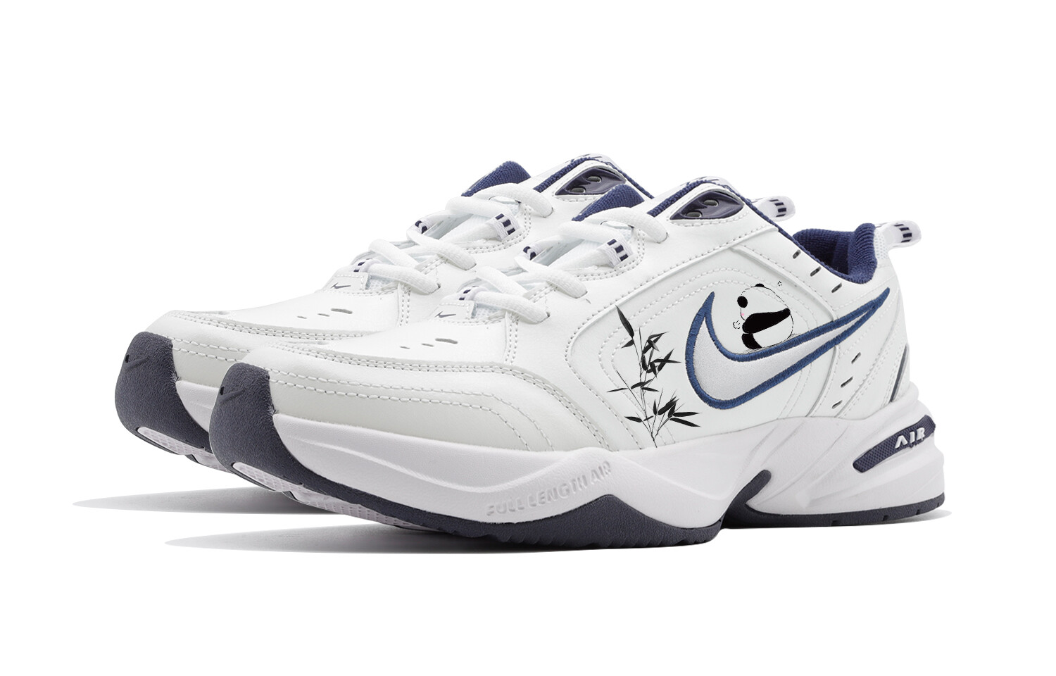 Массивные кроссовки Nike Air Monarch 4 унисекс, University Blue/White/Black — фото 3