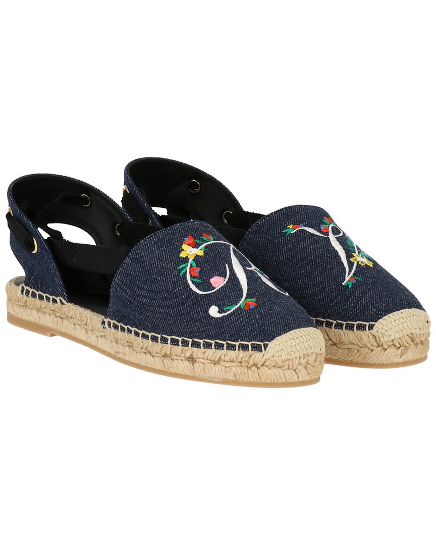 Роджер Вивье Деним Эспадрильи Roger Vivier, синий