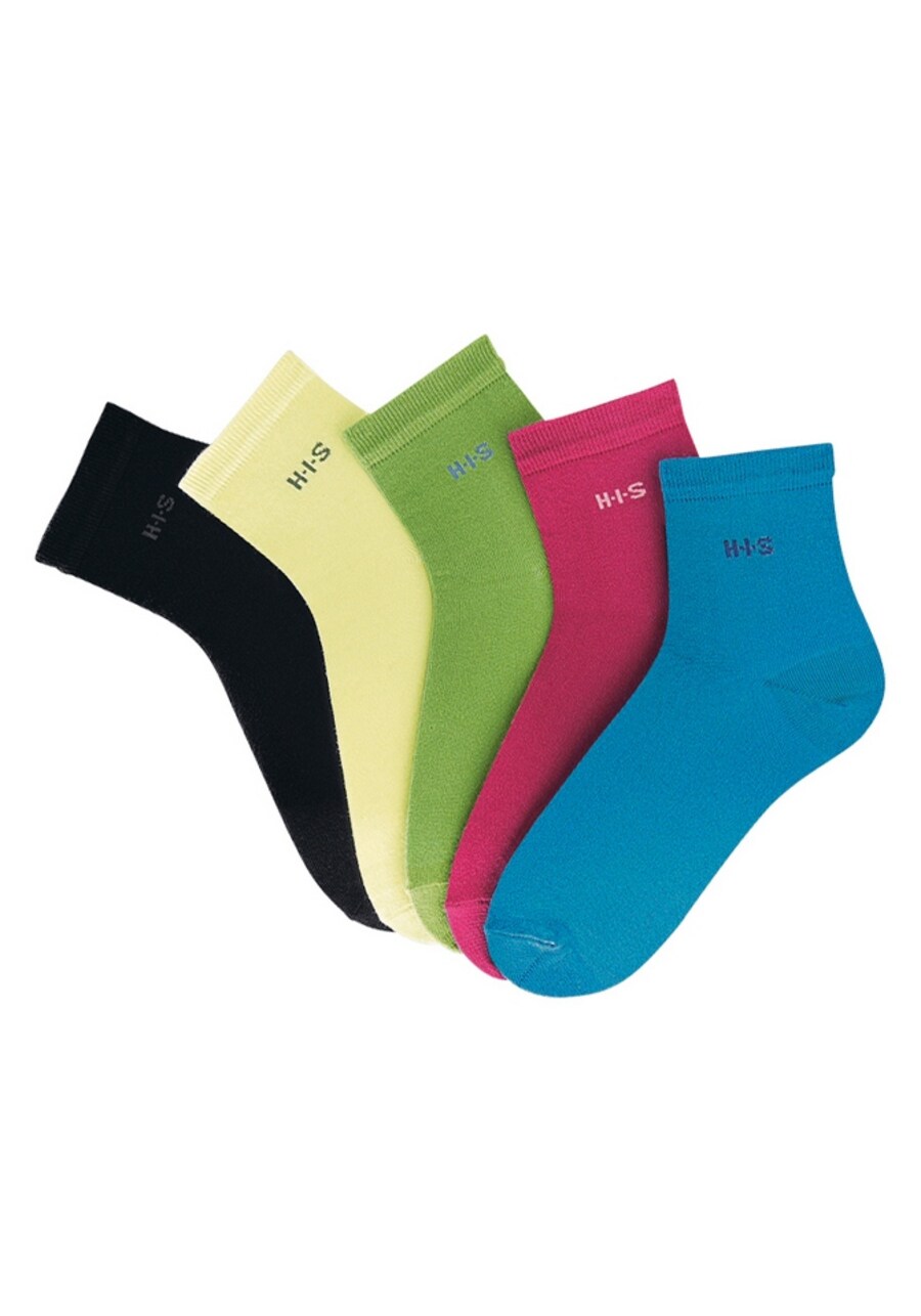 

Носки H.I.S, цвет Sky blue/Light yellow/Light green/Raspberry/Black