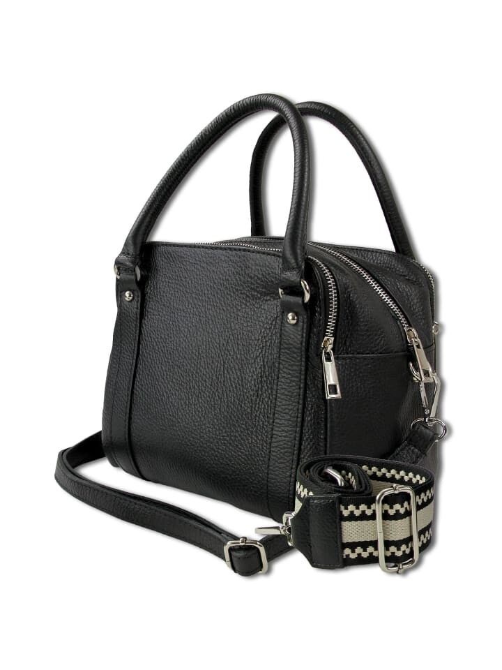 

Наплечная сумка Toscanto Umhängetasche, Citytasche Leder schwarz ca. 22cm