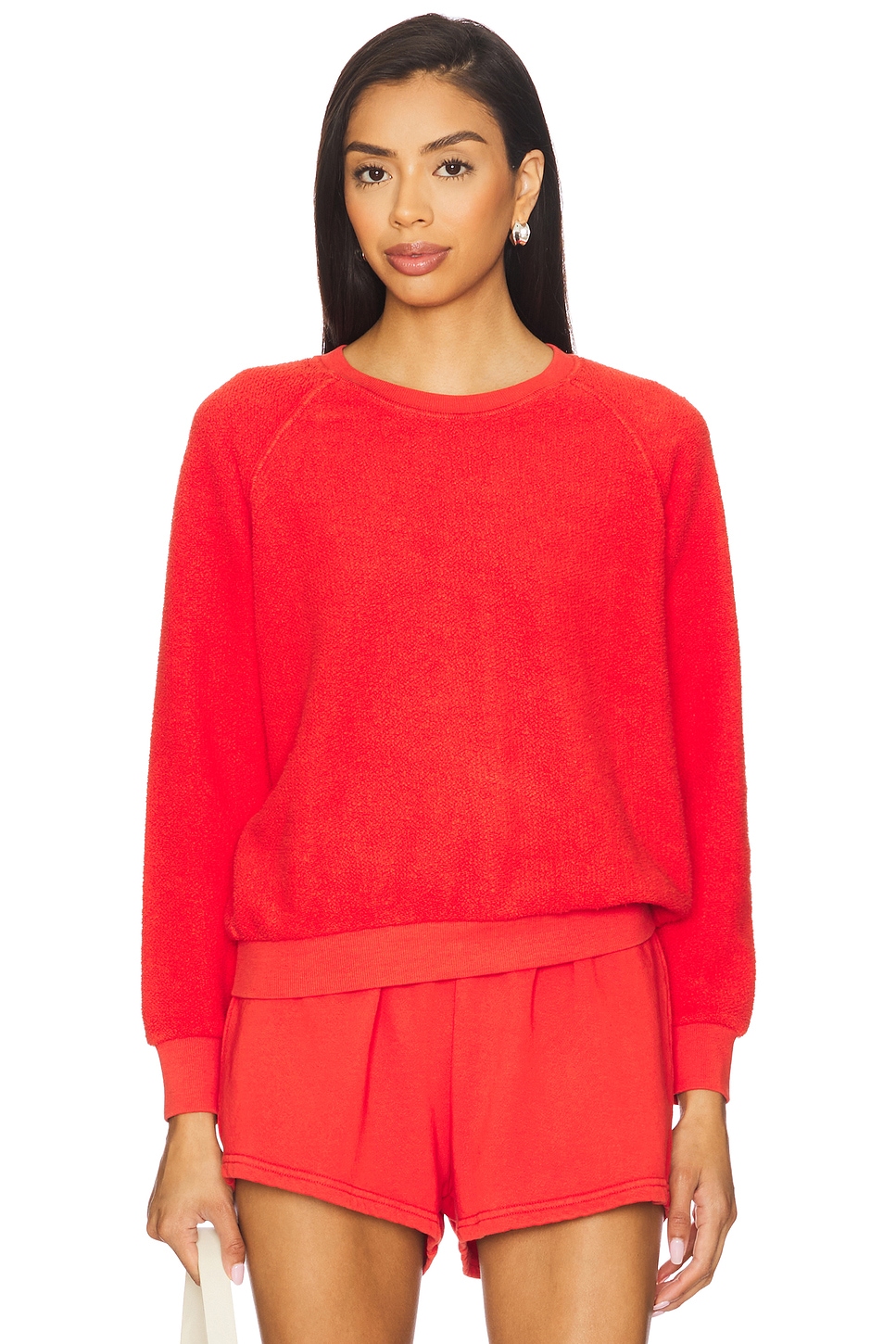 

Толстовка с начесом наружу и укороченным кроем от Perfectwhitetee, poppy red