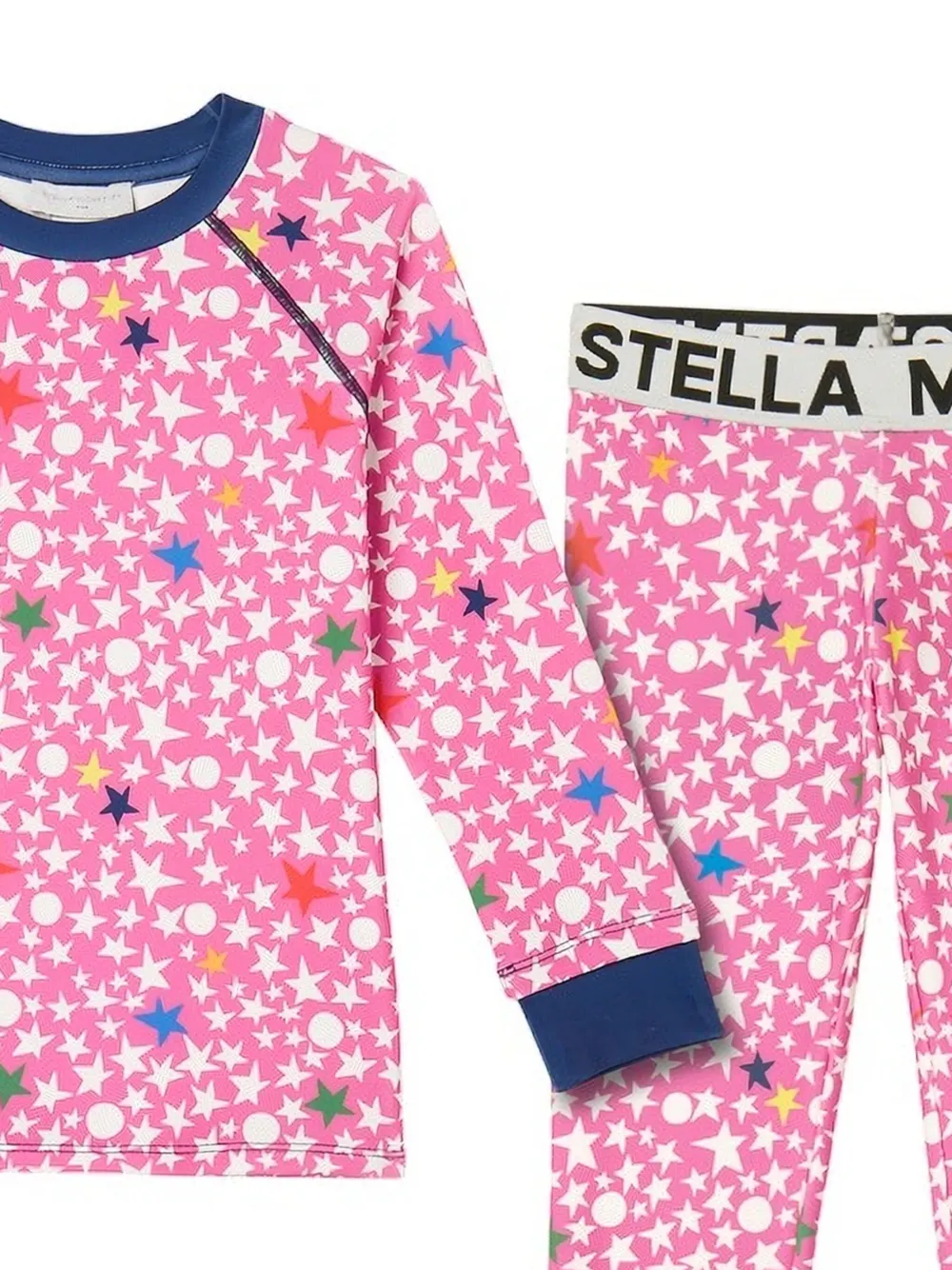 Пижама с принтом в звёзды Stella Mccartney Kids, розовый — фото 2