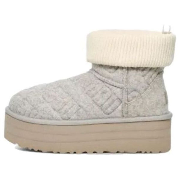 

Кеды классические мини платформа войлочные Ugg, серый