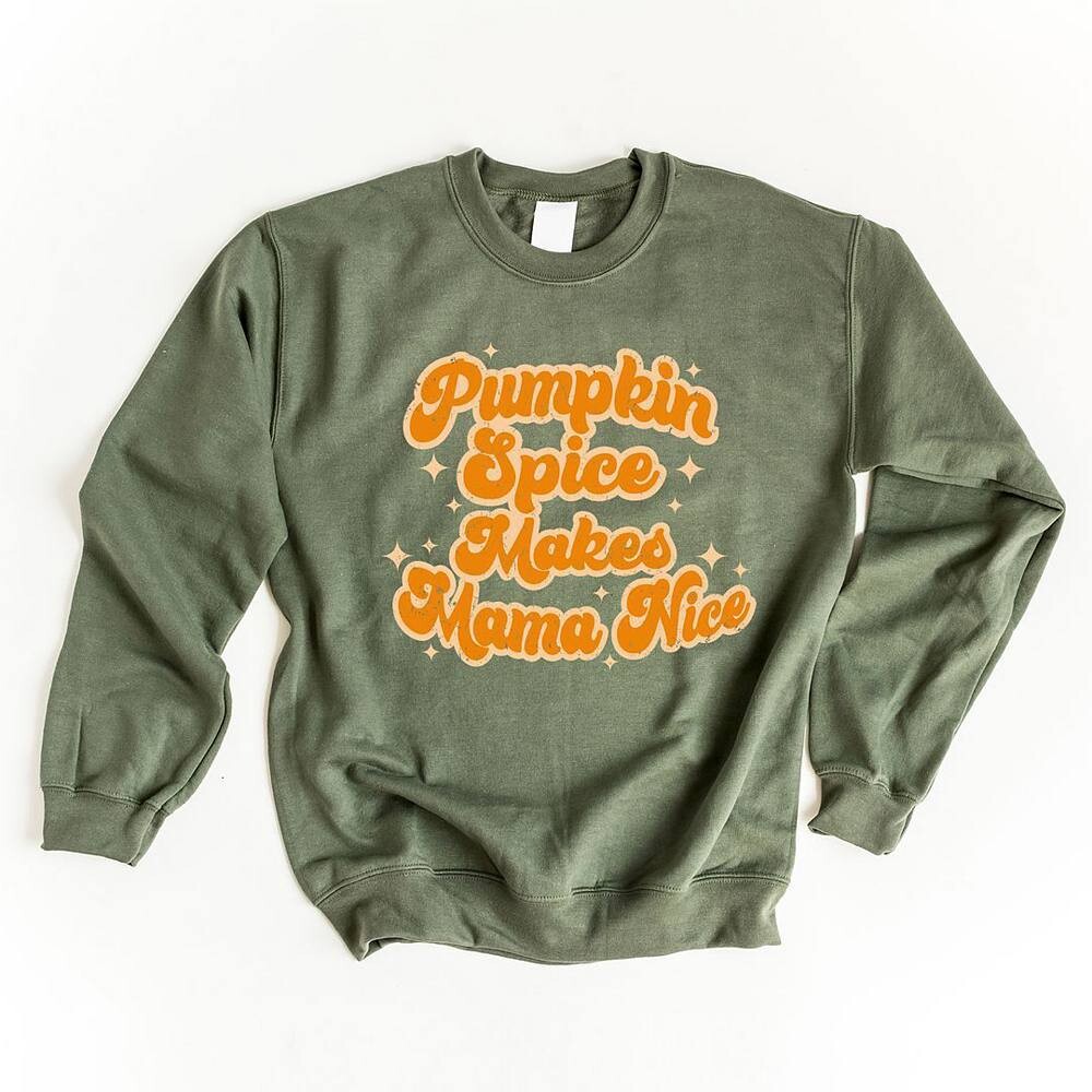 

Толстовка Pumpkin Spice Makes Mama Nice Simply Sage Market, цвет Military
