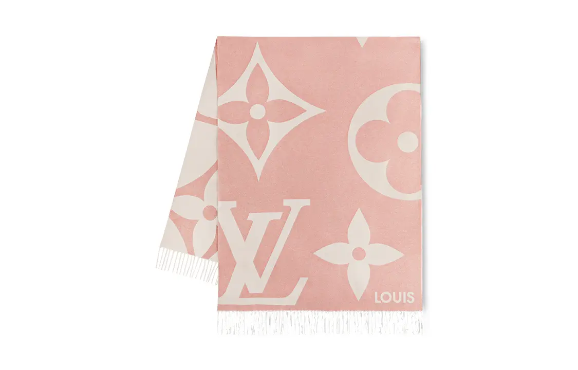 

Шарф Louis Vuitton женский, розовый / белый