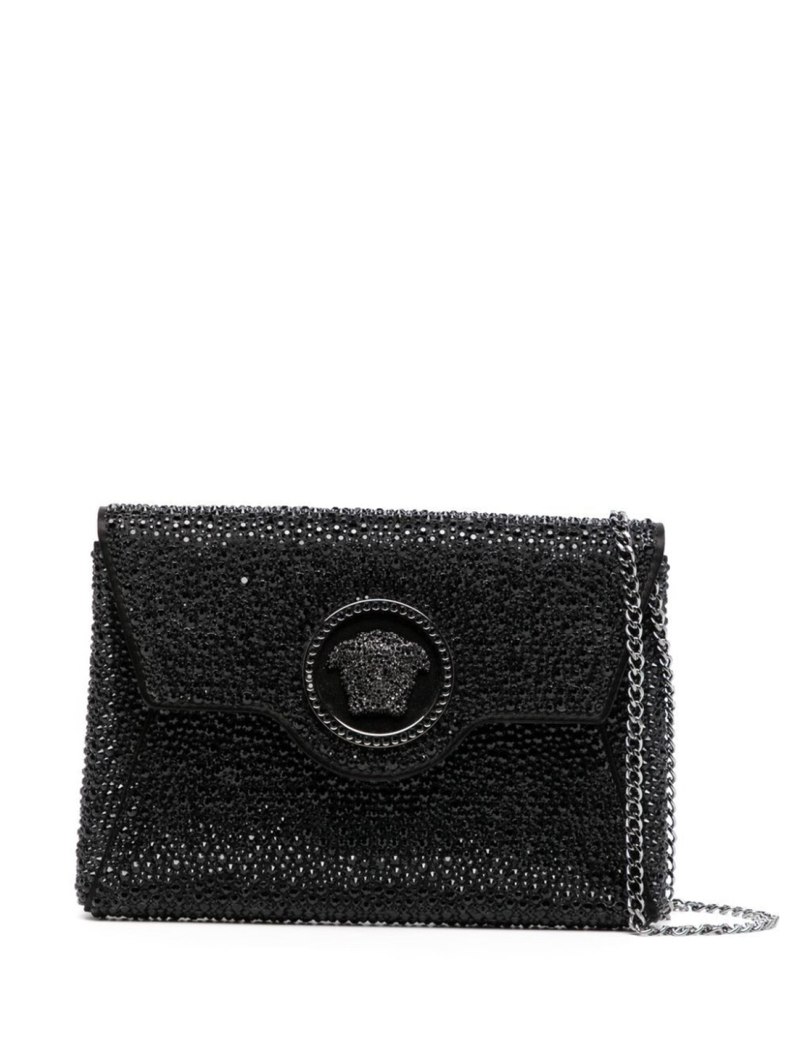 

Клатч-конверт Versace La Medusa с кристаллами, черный