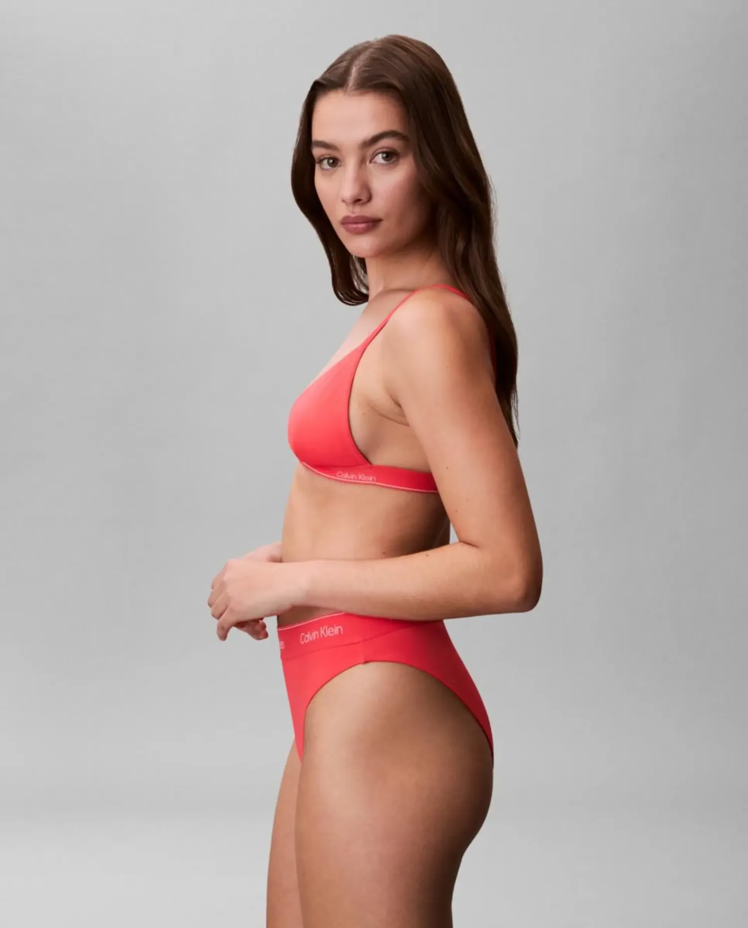 Верхняя часть бикини треугольной формы Calvin Klein, красный — фото 4