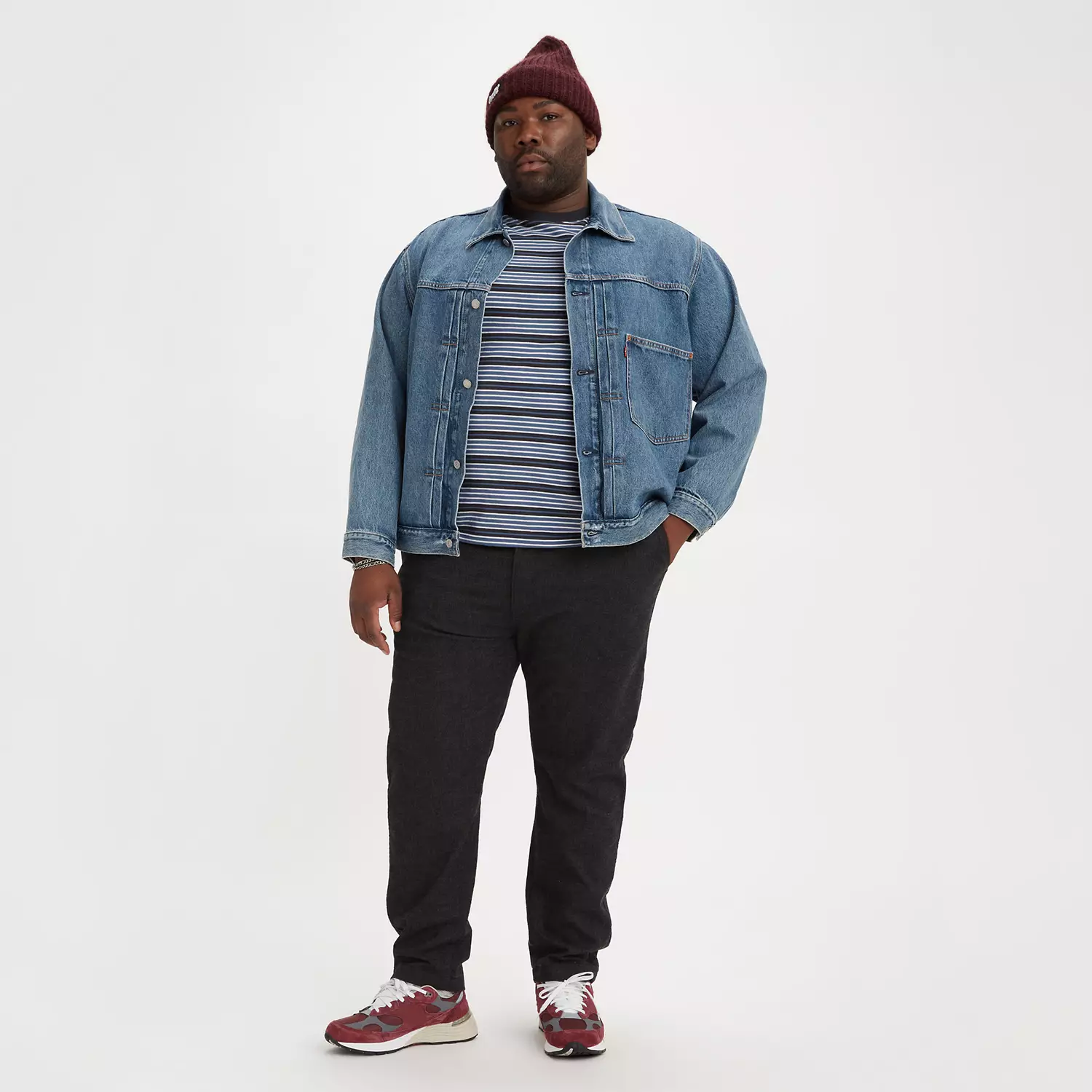 Брюки-чиносы Levi's xx стандартного зауженного кроя (большие и высокие), черный