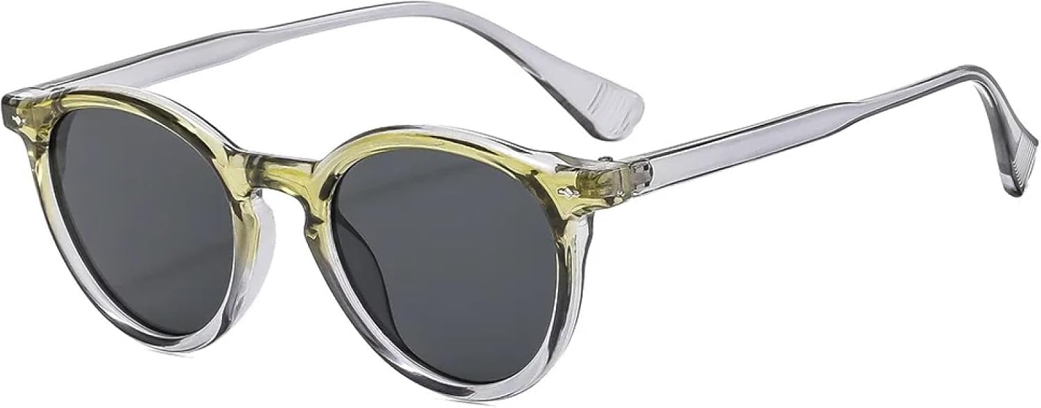 

Солнцезащитные очки с защитой от УФ-излучения UV400 | Круглая прозрачная оправа | Овальная форма | Для женщин и мужчин | Для занятий спортом на открытом воздухе и вождения DSVIGF, Grey