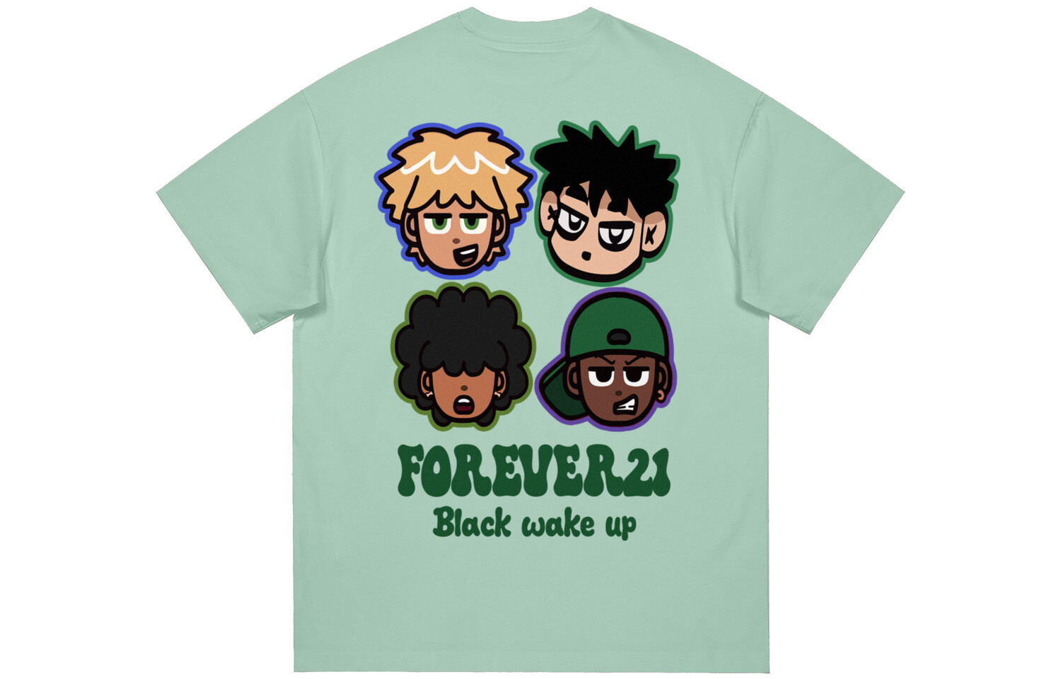 

Футболка унисекс Forever 21, светло-зеленый