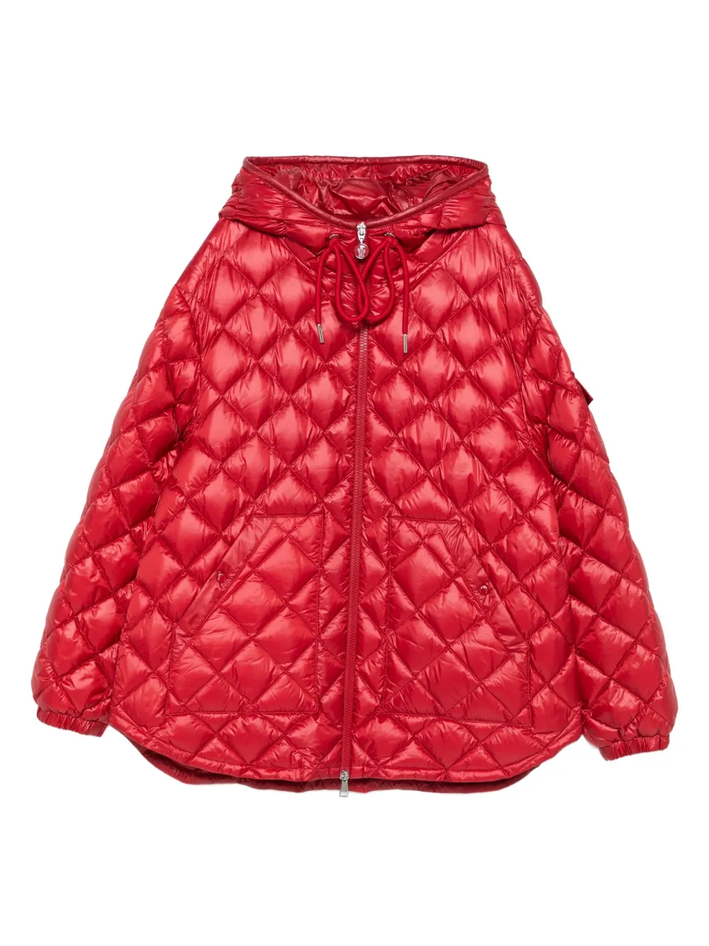 

Стеганый пуховик с капюшоном MONCLER, красный