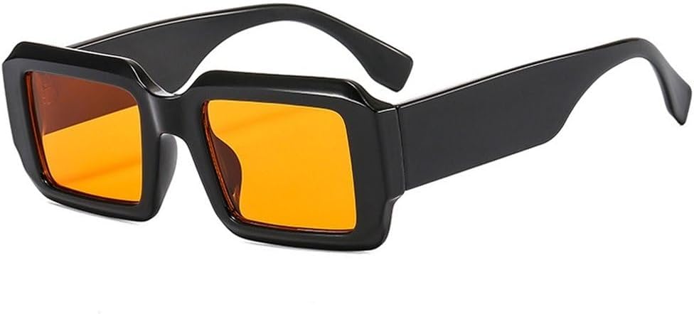 

Винтажные квадратные женские солнцезащитные очки UV400, модные очки с контрастными цветами, мужские трендовые солнцезащитные очки в стиле панк с градиентом SKFGNX, Black Orange