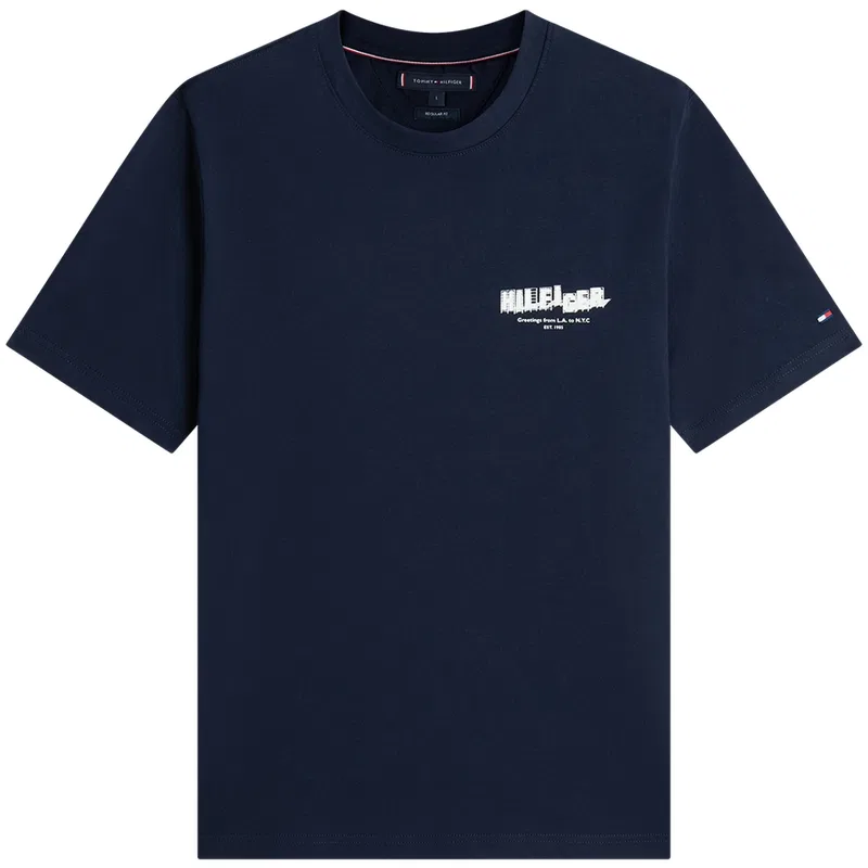 Футболка с круглым вырезом Tommy Hilfiger темно-синяя