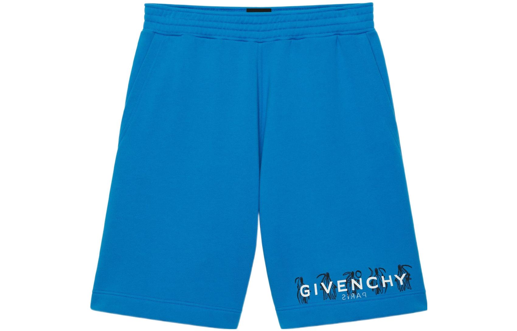 

Шорты свободного кроя с перевернутым принтом Givenchy, синий