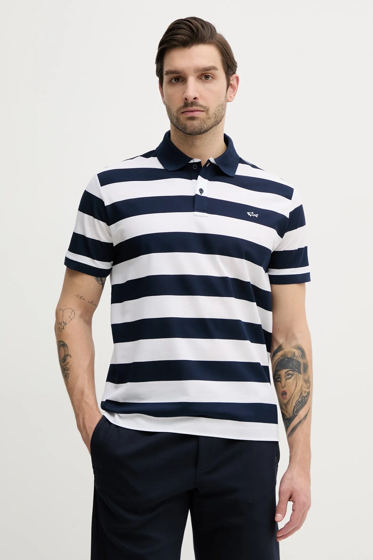 

Хлопковое поло Paul&Shark, темно-синий