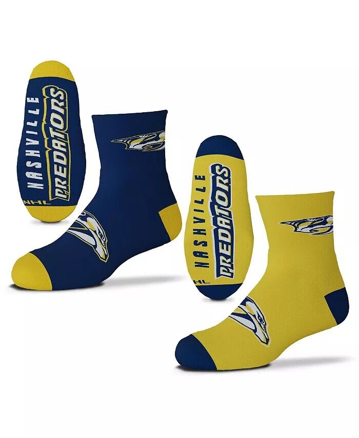 

Носки детские Nashville Predators для мальчиков и девочек, две пары, длина четверти длины, для команды For Bare Feet