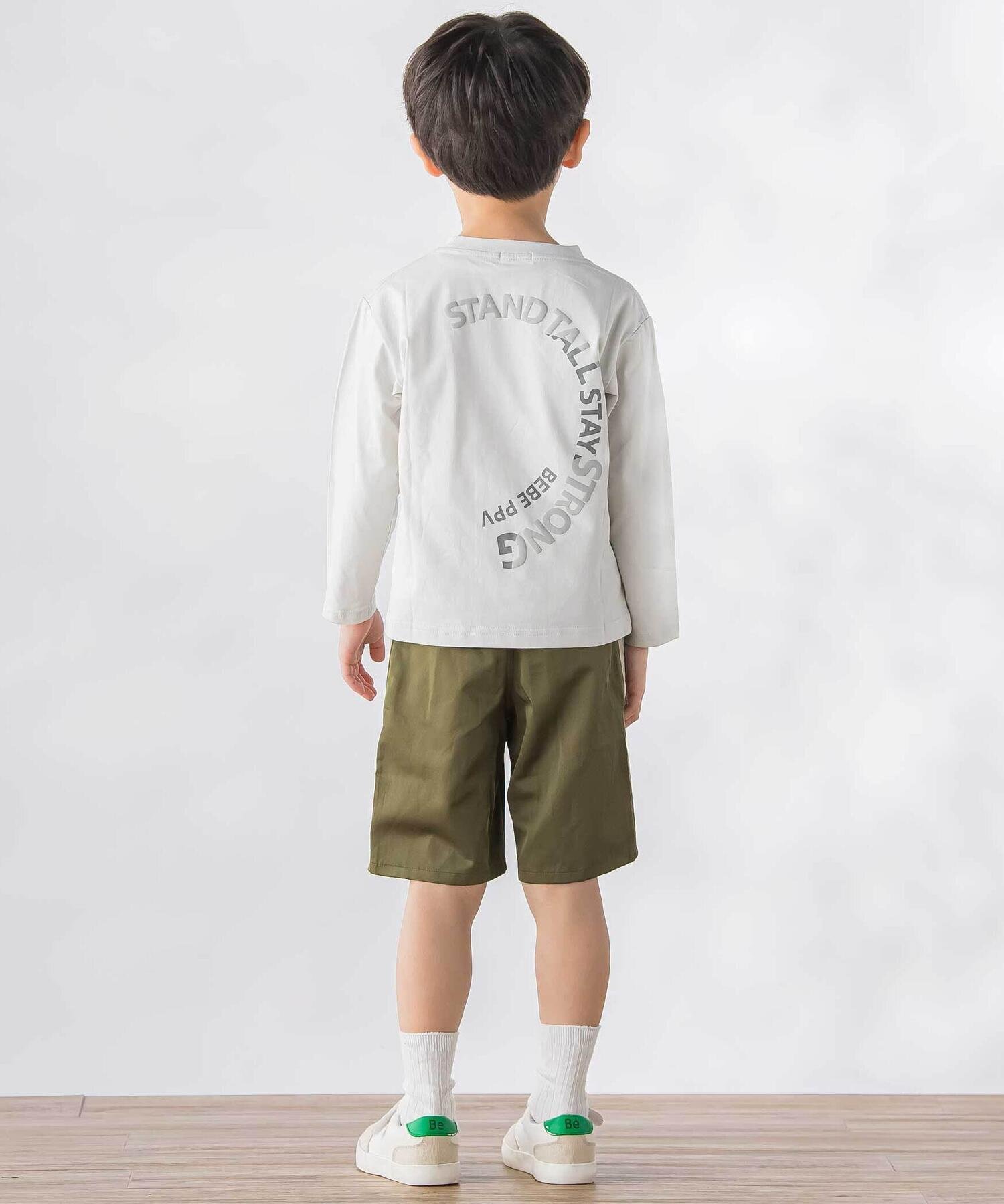 Длинная футболка с круглым логотипом и трикотажным принтом (95–160 см) BeBe Petits Pois Vert, Gray — фото 3
