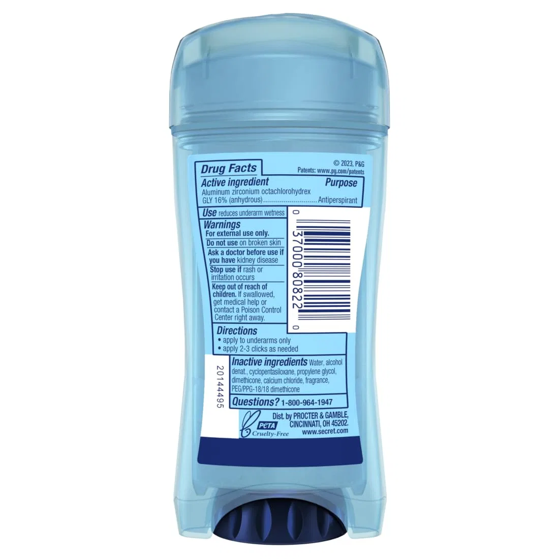 Женский дезодорант-антиперспирант Secret Outlast Clear Gel Completely Clean, 4 шт. Secret — фото 2