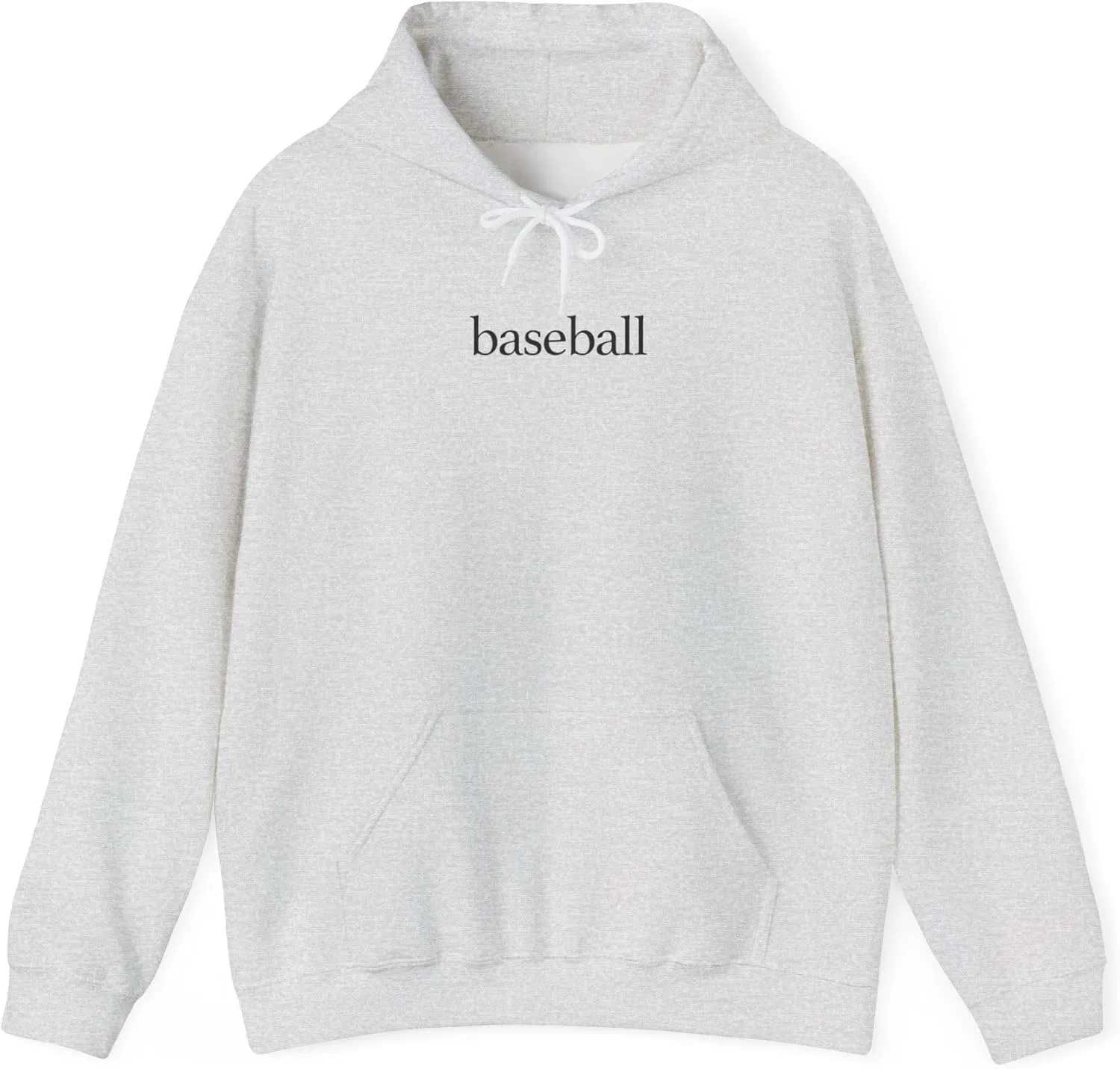 Худи-свитшот с принтом Baseball, утепленный, однополый, цвет Ash