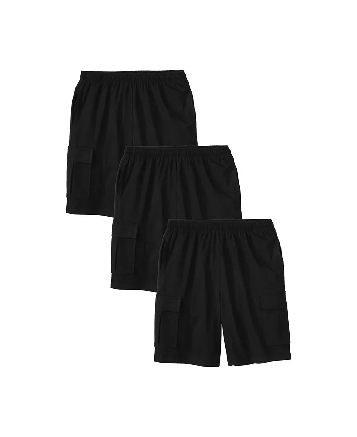 

Мужские легкие карго-шорты из джерси, 3 шт KingSize, черный