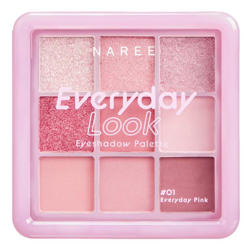 

Naree Палитра теней для век Everyday Look 13,5 г. 01 Повседневный Розовый, EVERYDAY PINK