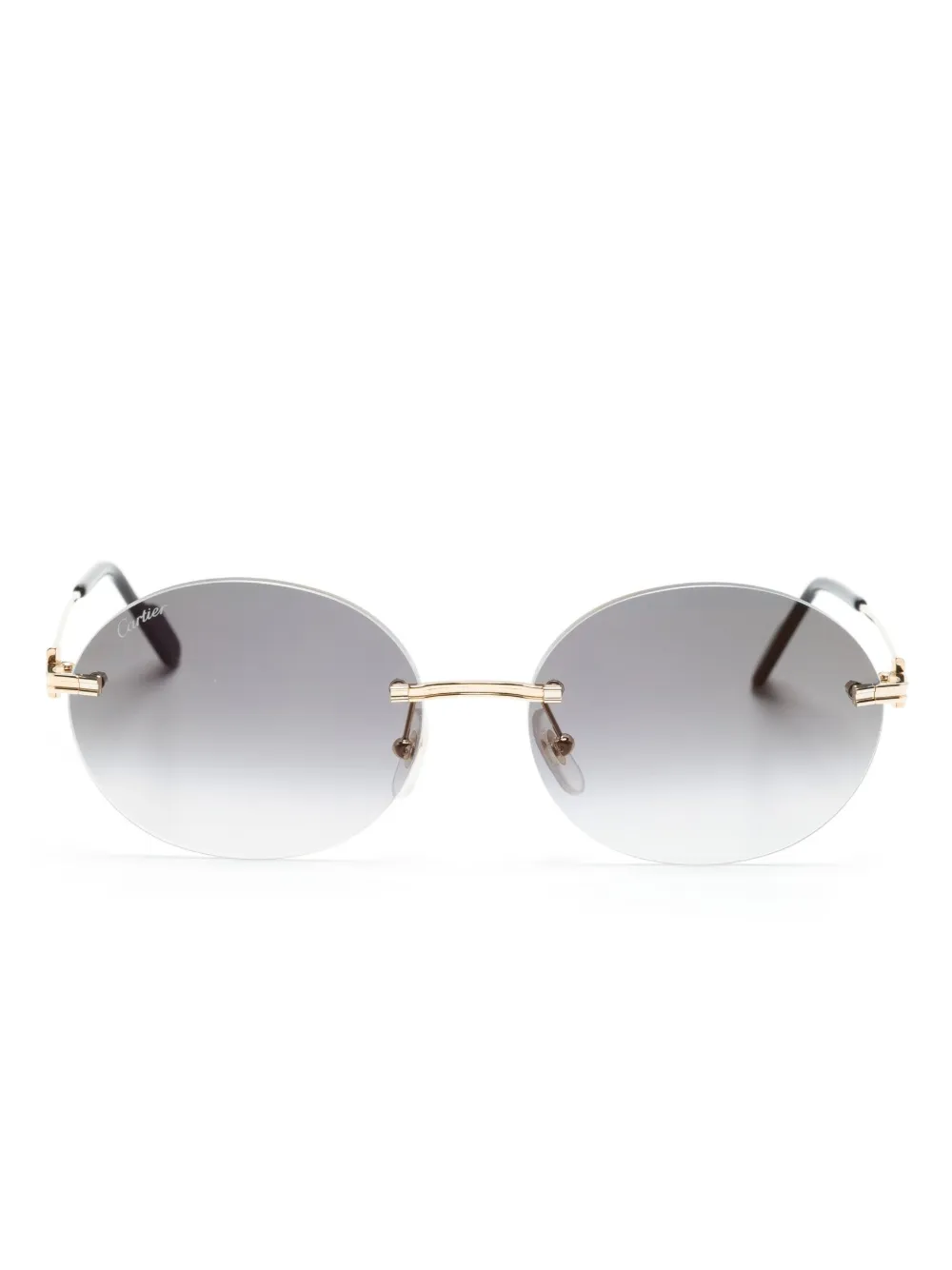 

Солнцезащитные очки в овальной оправе Cartier Eyewear, золотой