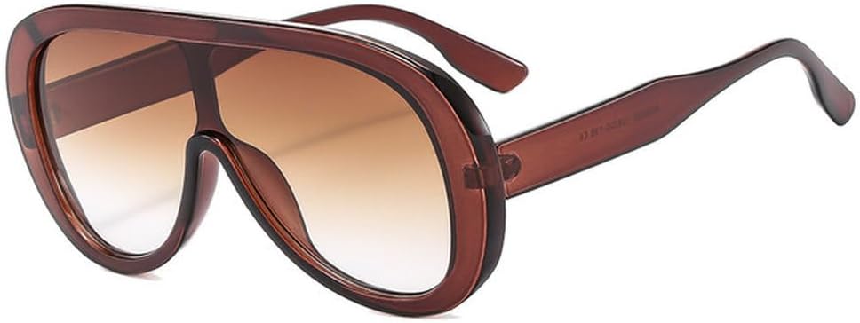 

Модные цельные солнцезащитные очки большого размера для женщин и мужчин, в стиле ретро, ​​роскошные солнцезащитные очки, трендовые модели, защита от ультрафиолета UV400 TVTBBVV, Tea Tea