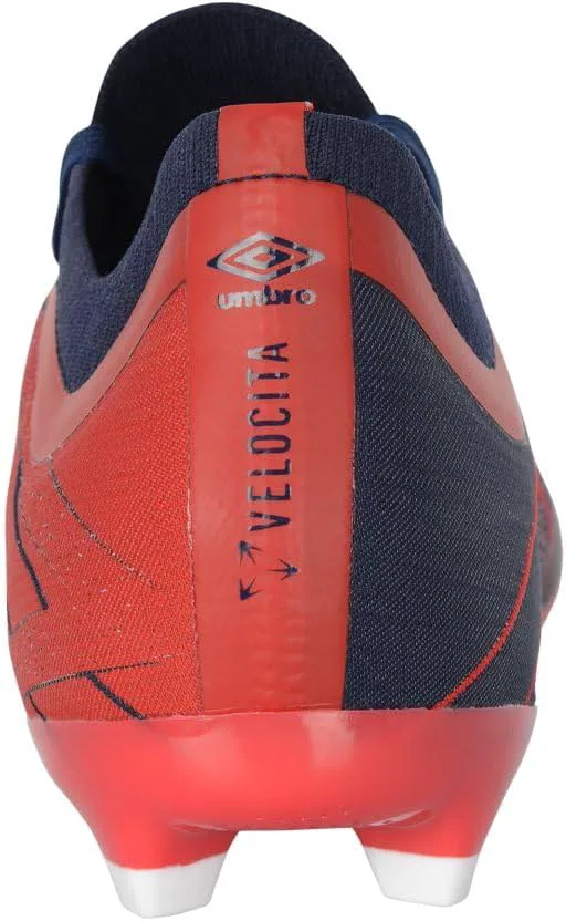 Футбольные бутсы Umbro Men's Velocita Elixir Pro FG, красный/белый/синий — фото 4