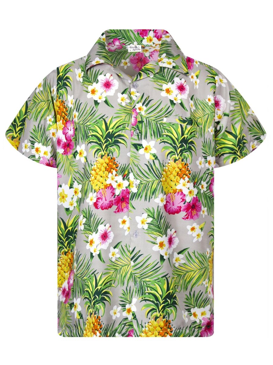 

Рубашка King Kameha Pineapple Flowers, серый