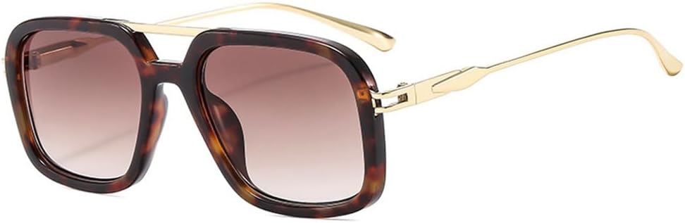 

Солнцезащитные очки UV400 с двойной перемычкой и градиентным металлическим покрытием, подходят для женщин и мужчин, для бега и занятий спортом на открытом воздухе UYPTK, Leopard Tea Gradient