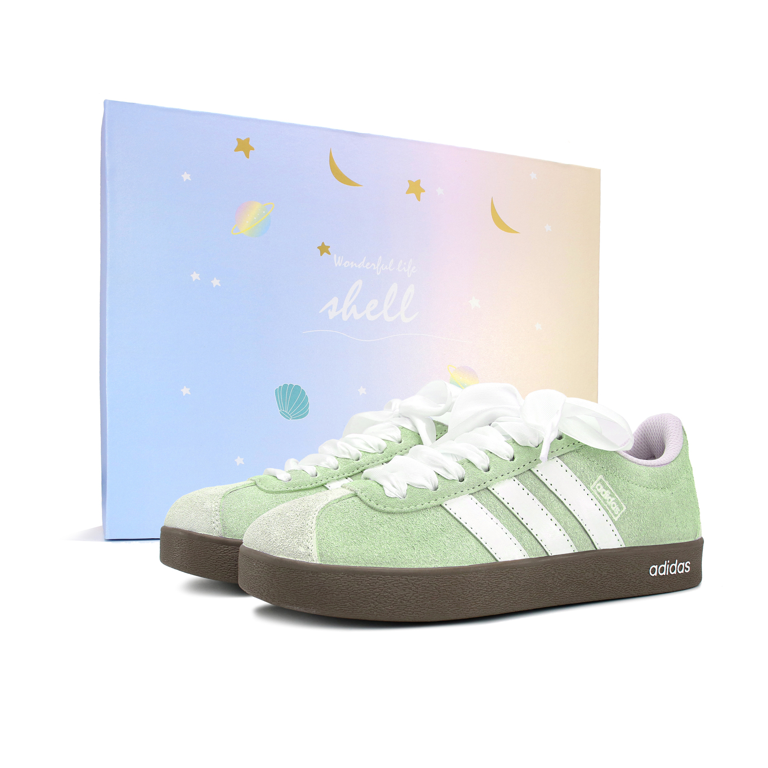 

Adidas VL COURT 2.0 Износостойкие и легкие низкие скейтерские кроссовки Светло-зеленый, цвет Light Green