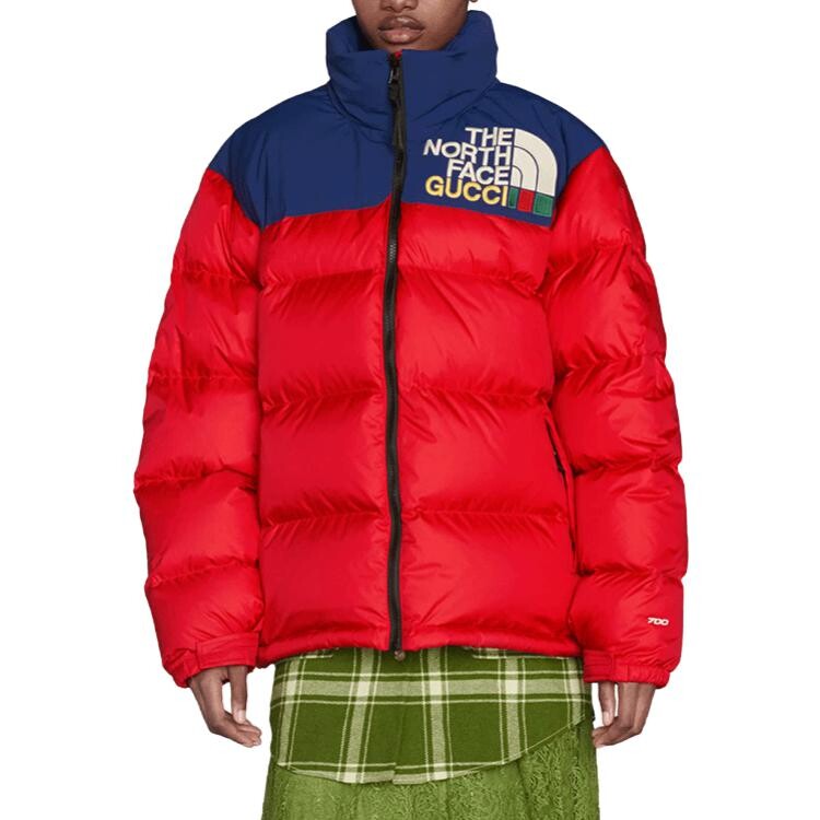 Пуховик женский The North Face x Gucci, красный — фото 2