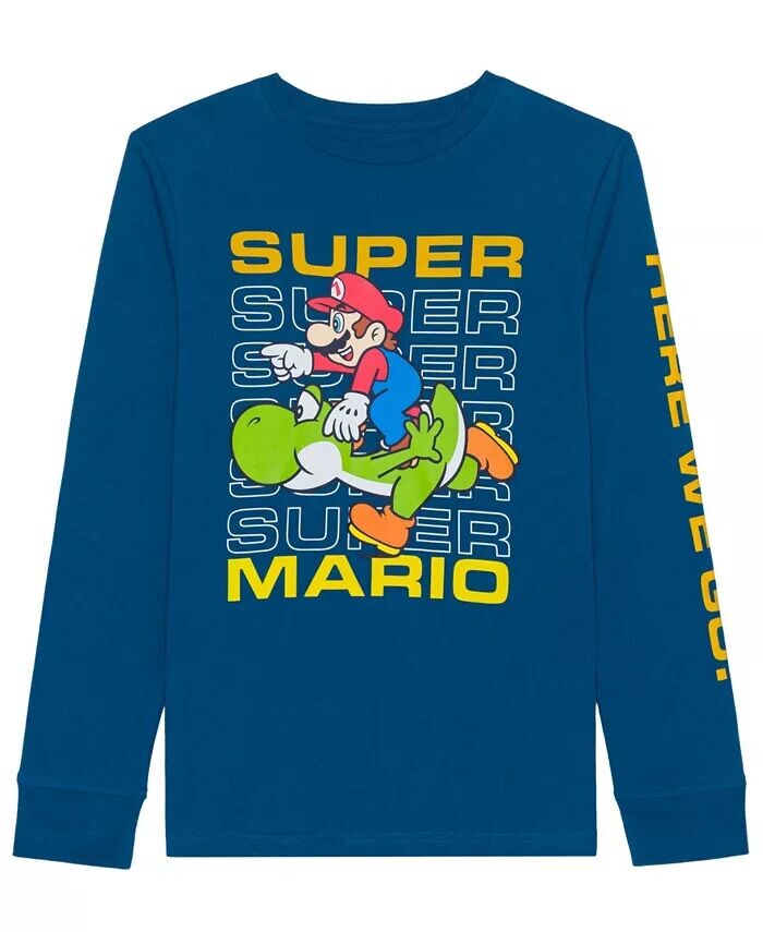 

Футболка с принтом Big Boys Mario Bros., синий