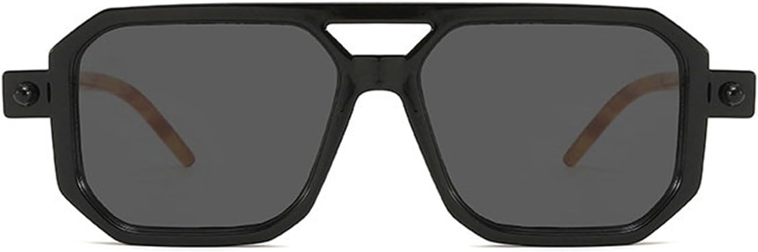

Солнцезащитные очки Willochra Vintage Double Bridge Squar Flat Pilot Sunglasses для женщин и мужчин, классическая ретро-оправа в стиле 70-х, стильные, с защитой от УФ-излучения UV400, C11