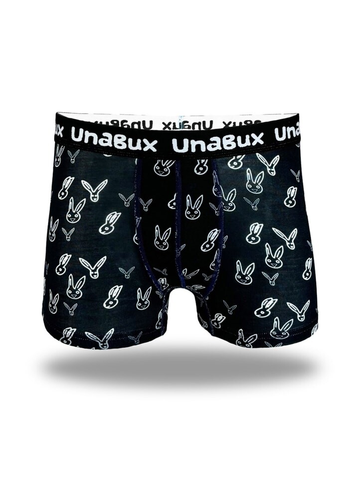 

Трусы боксеры Unabux Boxer BLACK WHITE RABBIT, черный