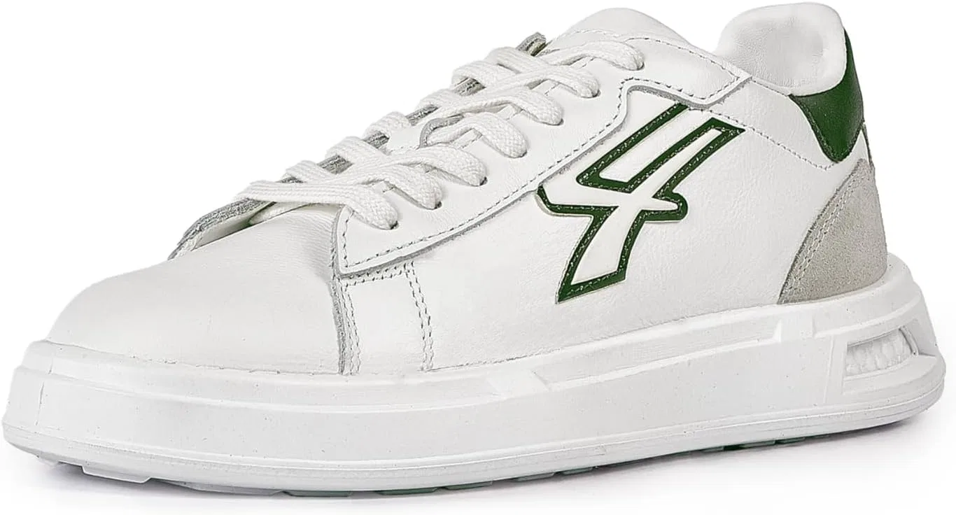 U Power Кроссовки U-Power Urban Lifestyle Snake White Green Beige из мягкой кожи, спортивные, повседневные, низкие, с нескользящей подошвой и вставкой Infinergy, идеально подходят для ежедневного использования